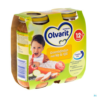 Olvarit festin legumes riz-poulet    12m 2x250g