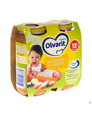 Olvarit festin legumes riz-poulet    12m 2x250g