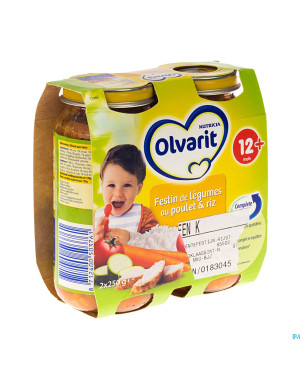 Olvarit festin legumes riz-poulet    12m 2x250g
