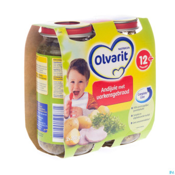 Olvarit endives roti de porc    12m 2x250g