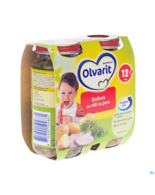 Olvarit endives roti de porc    12m 2x250g