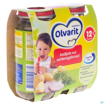 Olvarit endives roti de porc    12m 2x250g