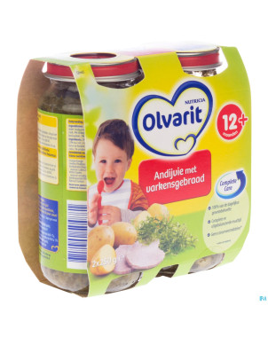 Olvarit endives roti de porc    12m 2x250g