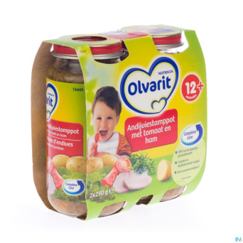 Olvarit puree chou frise au porc    12m 2x250g