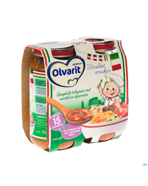 Olvarit spaghetti bologn.carotte-p.pois 15m 2x250g