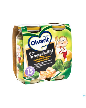 Olvarit feuille epinards pdt-poulet    15m 2x250g