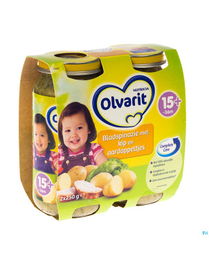 Olvarit feuille epinards pdt-poulet    15m 2x250g