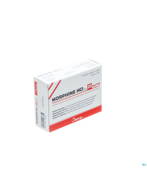 Morphine hcl 20mg/1ml 10 x 1 ud