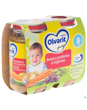 Olvarit jardiniere legumes au boeuf    8m 2x200g