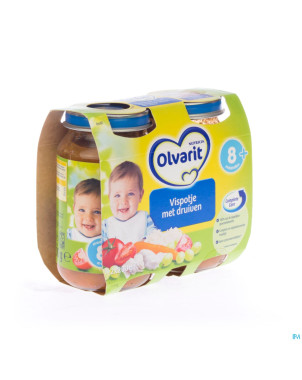 Olvarit cassolette de poisson + raisins  8m 2x200g