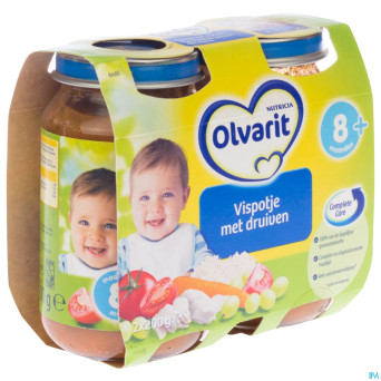 Olvarit cassolette de poisson + raisins  8m 2x200g