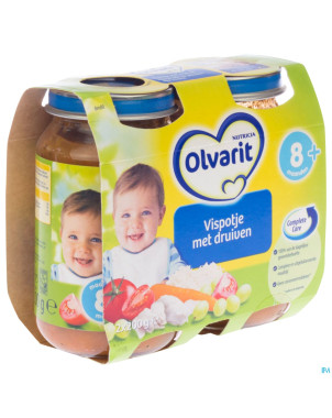 Olvarit cassolette de poisson + raisins  8m 2x200g