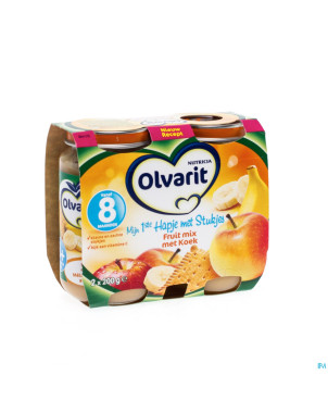 Olvarit melange de fruit + biscuit    8m 2x200g