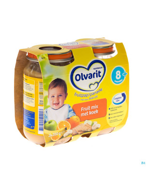 Olvarit melange de fruit + biscuit    8m 2x200g