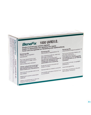 Benefix 1000 ui nf fl pulv+ser pre remplie 5ml sol