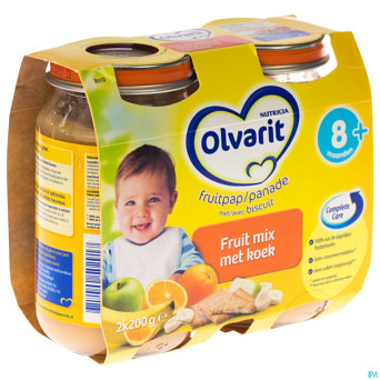 Olvarit fruit banane-pomme au biscuit    6m 2x200g