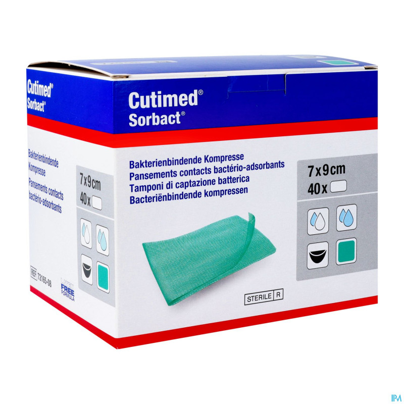 Cutimed sorbact cp    7x 9cm 40 7216500