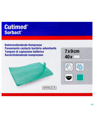 Cutimed sorbact cp    7x 9cm 40 7216500