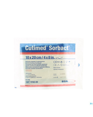 Cutimed sorbact cp abs. n/tisse 10x20cm  1 7216300
