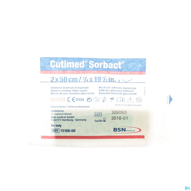 Cutimed sorbact meches    2x50cm  1 7216600