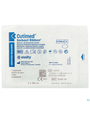 Cutimed sorbact meches    5x200cm  1 7216700