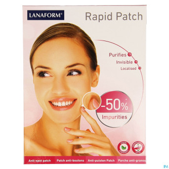 Lanaform rapid patch a/bouton rond transp 90