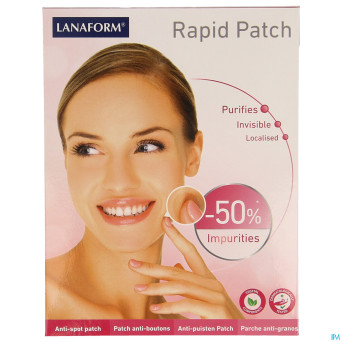 Lanaform rapid patch a/bouton rond transp 90