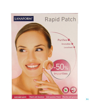 Lanaform rapid patch a/bouton rond transp 90