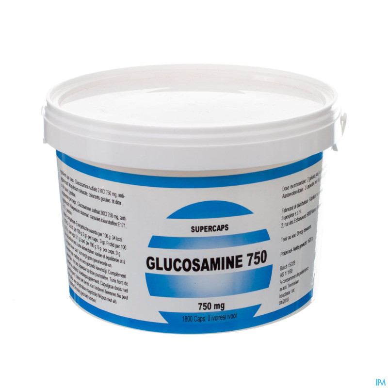 Glucosamine 750 supercaps   caps 1800