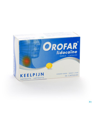 Orofar lidocaine perles caps molles 36