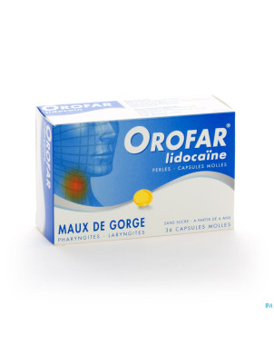 Orofar lidocaine perles caps molles 36