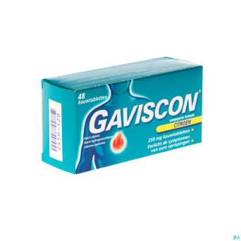 Gaviscon formule adaptee citron 250mg comp croq.48