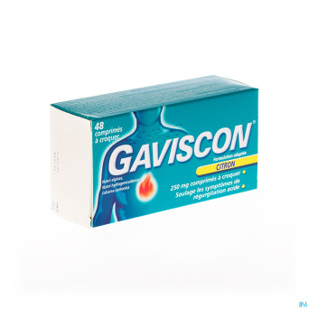 Gaviscon formule adaptee citron 250mg comp croq.48