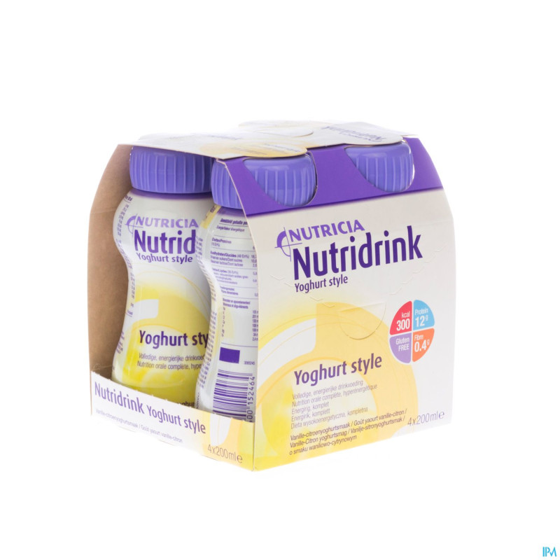 Nutridrink yoghurt gout vanille-citron  4x200ml