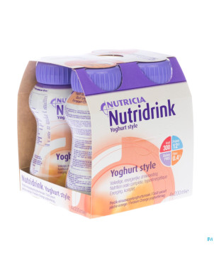 Nutridrink yoghurt gout peche-orange    4x200ml