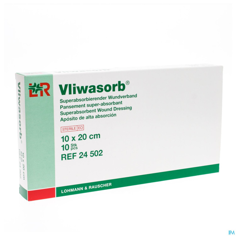 Vliwasorb pans super absorbant 10x20cm 10 24502