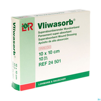 Vliwasorb pans super absorbant 10x10cm 10 24501