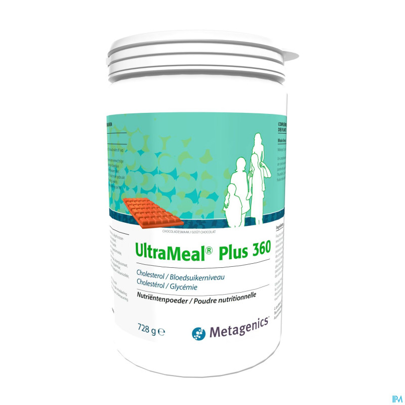 Ultrameal plus 360 chocolat pot 728g    metagenics