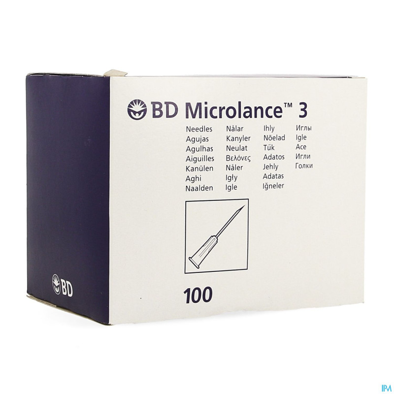 Bd microlance aiguille hypoderm.27g 1/2'' ster 100