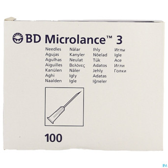 Bd microlance aiguille hypoderm.27g 1/2'' ster 100