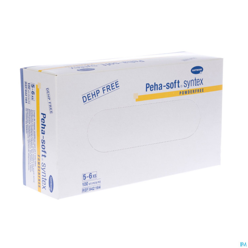 Peha soft gants syntex s/pdr    xs 100 9421641
