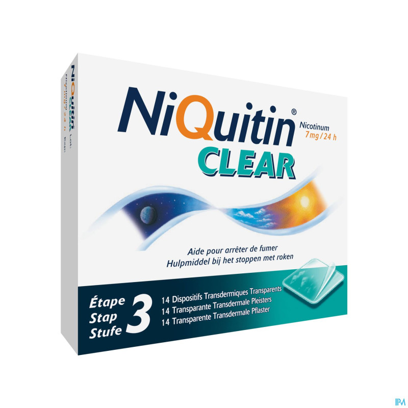 Niquitin clear patches 14 x  7 mg