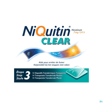 Niquitin clear patches 14 x  7 mg