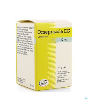 Omeprazole eg 10mg gastro resist caps pot 100x10mg