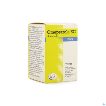 Omeprazole eg 20mg caps gastro resist pot 100x20mg