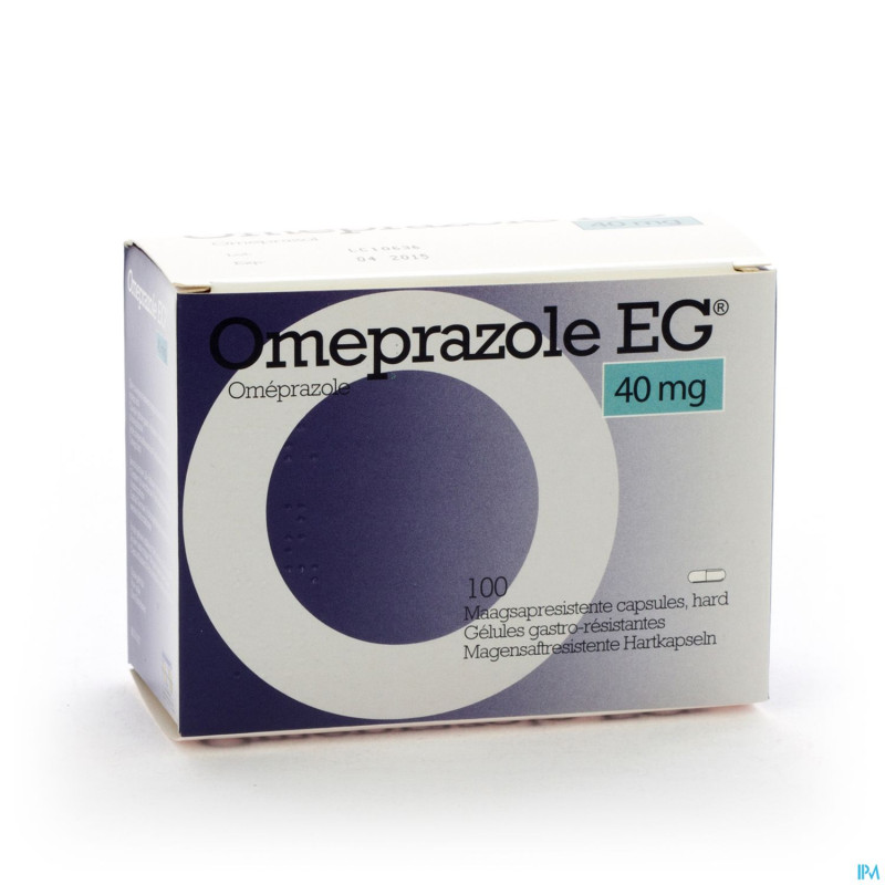 Omeprazole eg 40mg gastro resist caps pot 100x40mg