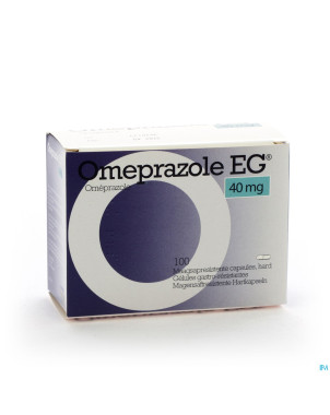 Omeprazole eg 40mg gastro resist caps pot 100x40mg