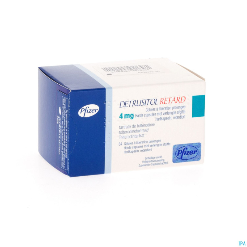 Detrusitol retard 4mg caps liberation prolonge 84