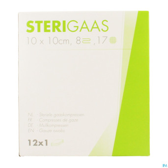 Sterigaas cp ster 8c 10,0x10,0cm 12x1