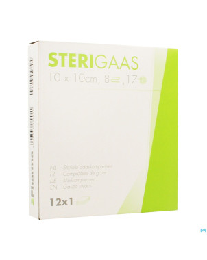 Sterigaas cp ster 8c 10,0x10,0cm 12x1
